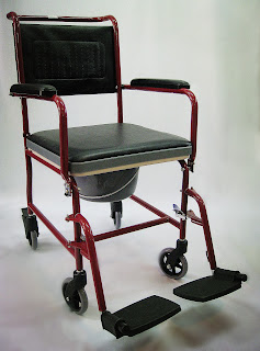 4. Commode Chair Solf Cover Seat Detachable arm