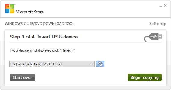 برنامج Windows USB/DVD Download Tool من ضمن أفضل برامج حرق الويندوز علي فلاشة USB