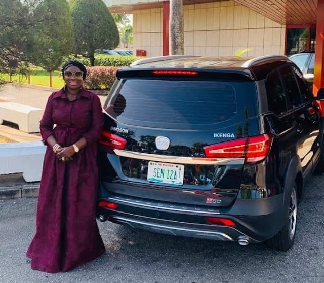 Senator Ekwunife Poses With Her New Innoson Ikenga. Lists Achievements In 5 Months