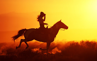 Girl on Horse Sunset Photography HD Wallpaper