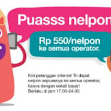 KETENTUAN TRI PUASS NELPON Rp550; KE SEMUA OPERATOR 