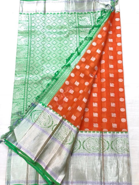 Kanchi Kora Organza Silk Sarees