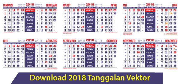 Download Gratis Free Tanggalan Kalender 2018 Lengkap ...
