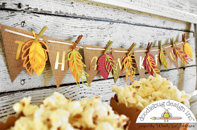 Thanksgiving banner decor and party favors by @WendySue with products from Doodlebug Design!