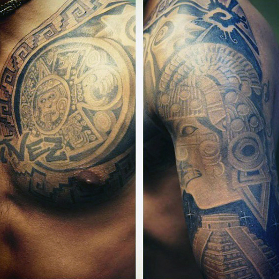 70+ Best Aztec Tattoos For Men (2019) - God, Warrior,Sun, Calendar