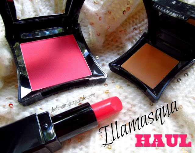 Illamasqua Powder Blusher in Hussy, Illamasqua Lipstick in Scandal, Illamasqua Under Eye Concealer in 200