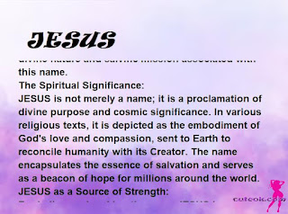 ▷ meaning of the name JESUS (✔)