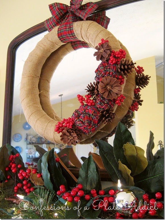 CONFESSIONS OF A PLATE ADDICT Burlap and Plaid Wreath