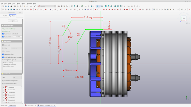 FreeCAD Sketch BLDC Motor