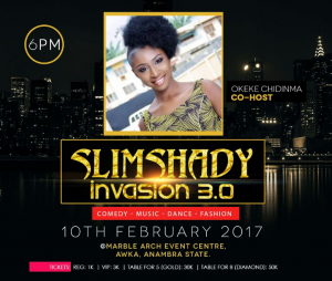 Chidinma Okeke To Co-host
Slimshady Invasion 3.0