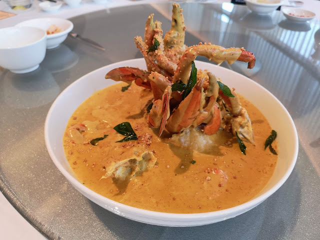 Gaggan's Crab Curry with Seafood Paradise Creamy Butter Crab topped with Coconut Crumbs