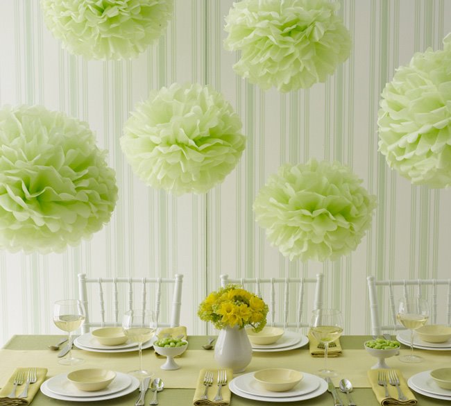 tissue pom poms green cookie mag If you don't have time to make them 