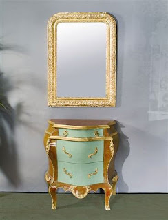 Baroque Inspired mirror and chest of drawers