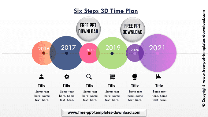 Six Steps 3D Time Plan Template Download