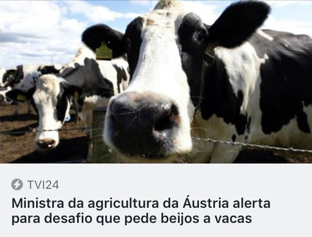 https://tvi24.iol.pt/acredite-se-quiser/suica/ministra-da-agricultura-da-austria-alerta-para-desafio-que-pede-beijos-a-vacas?fbclid=IwAR00O9kHPtWwdPNGtbAiNVhH6lcaSpM2eI3ITwKumFHtzC4aaJCT0t-K-GA