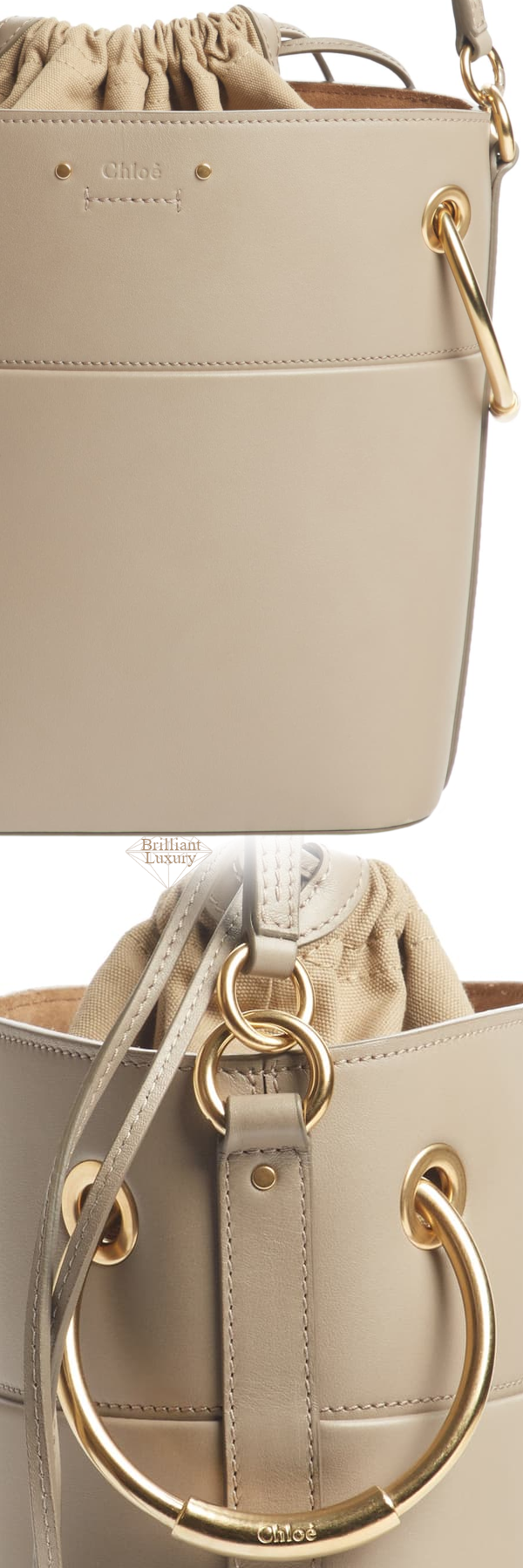 ♦Beige Chloé Roy bucket bag #chloé #bags #beige #brilliantluxury