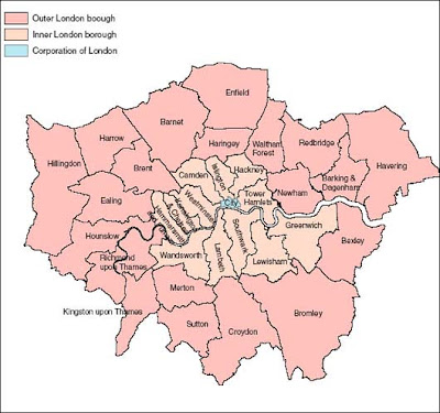 London Map Political Regional