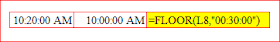 How to use Floor Function in Excel to calculate Time