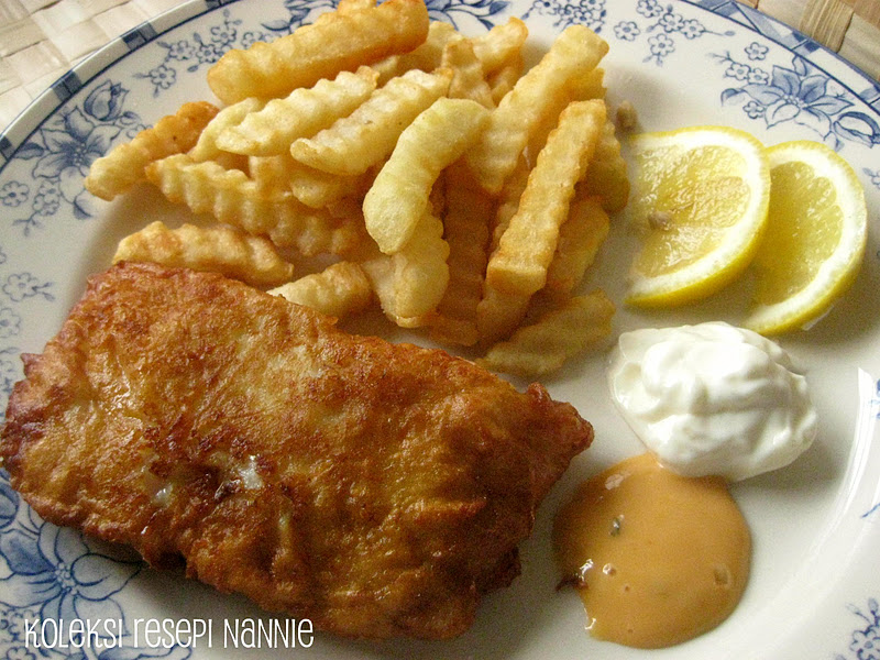 RESEPI NENNIE KHUZAIFAH: FISH N CHIPS