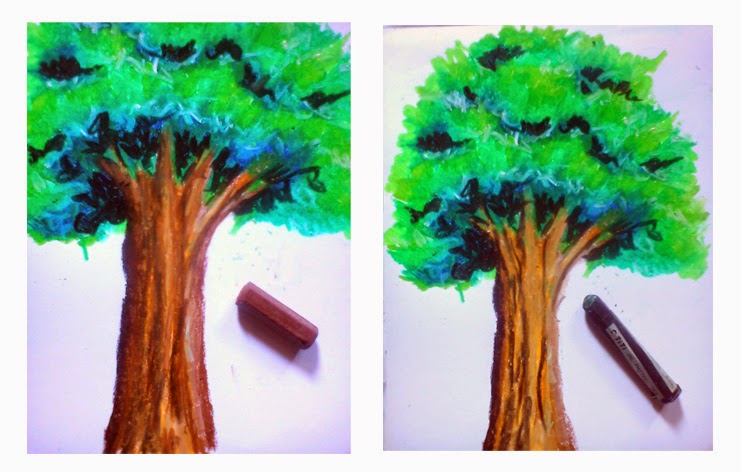 dinsnusantara Membuat pohon dengan crayon menggunakan 