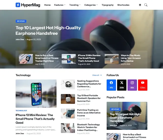 HyperMag Blogger Template