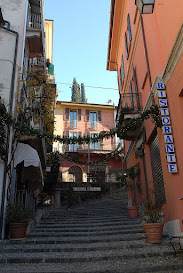 A steep stone staircase typical of Bellagio