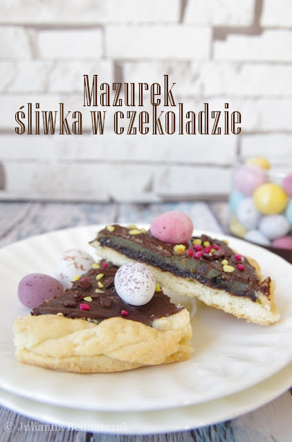 Mazurek "śliwka w czekoladzie"