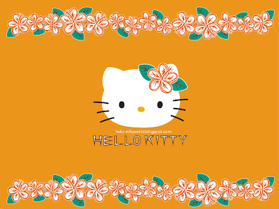 Hello Kitty-Orange-Hello Kitty-Orange Wallpeper-Kitty-Orange