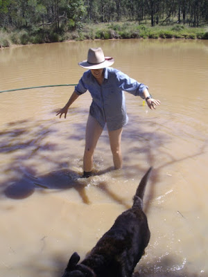 eight acres: setting up a dam pump