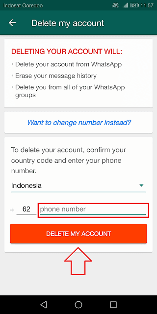 masukkan nomor whatsapp milikmu