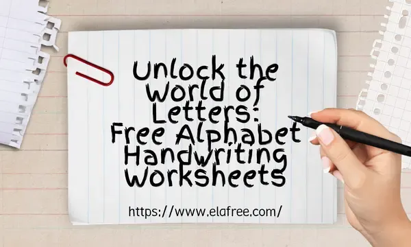 Unlock the World of Letters: Free Alphabet Handwriting Worksheets