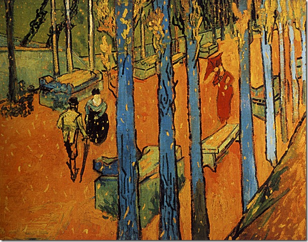 1888 Vincent Van Gogh   Les Alycamps, feuilles d'automne  Huile sur Toile    73x92 cm  Otterlo, Kröller-Müller Museum