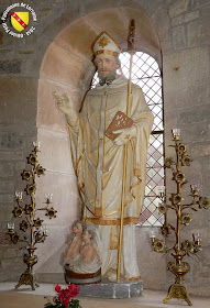 Saint-Nicolas (XIXe siècle) - Statue en plâtre polychrome - Collégiale de Marsal (57)