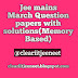 Jee mains March Question papers with solutions(Memory Based)