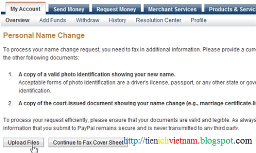 Hướng Dẫn Đổi Tên Trong PayPal Cho Phù Hợp