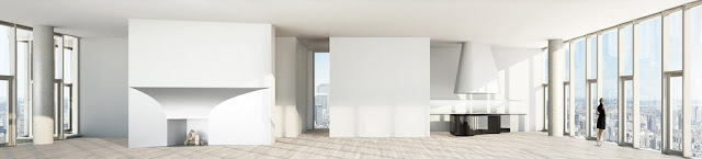 Illustration of one of the apartment in 56 Leonard Street by Herzog & De Meuron