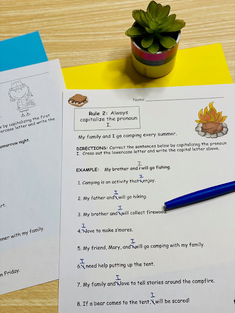 Capitalization Worksheets for 3rd 4th and 5th Graders