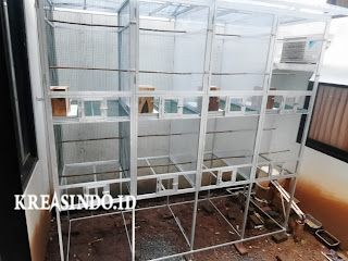 Kandang Aluminium Aviary untuk Burung pesanan Bpk Dodi di Tanah Abang Jakarta