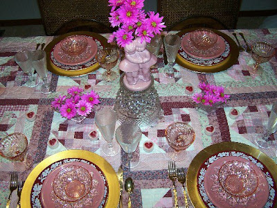 valentine table centerpieces. needed a Valentine#39;s table
