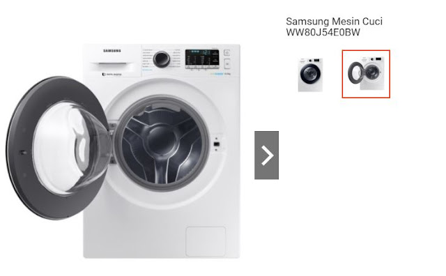 Mesin Laundry Front Load: Samsung WW80J54E0BW/SE