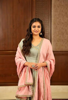 Keerthy Suresh in Pink Dress for Pandem Kodi 2 Promotions 3