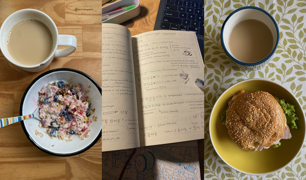 Desayuno, Korean lessons, Cena by @betitusquest