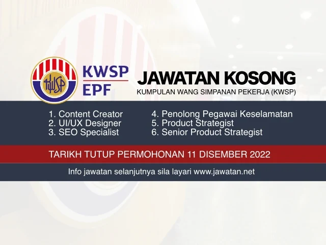 Jawatan Kosong KWSP November 2022