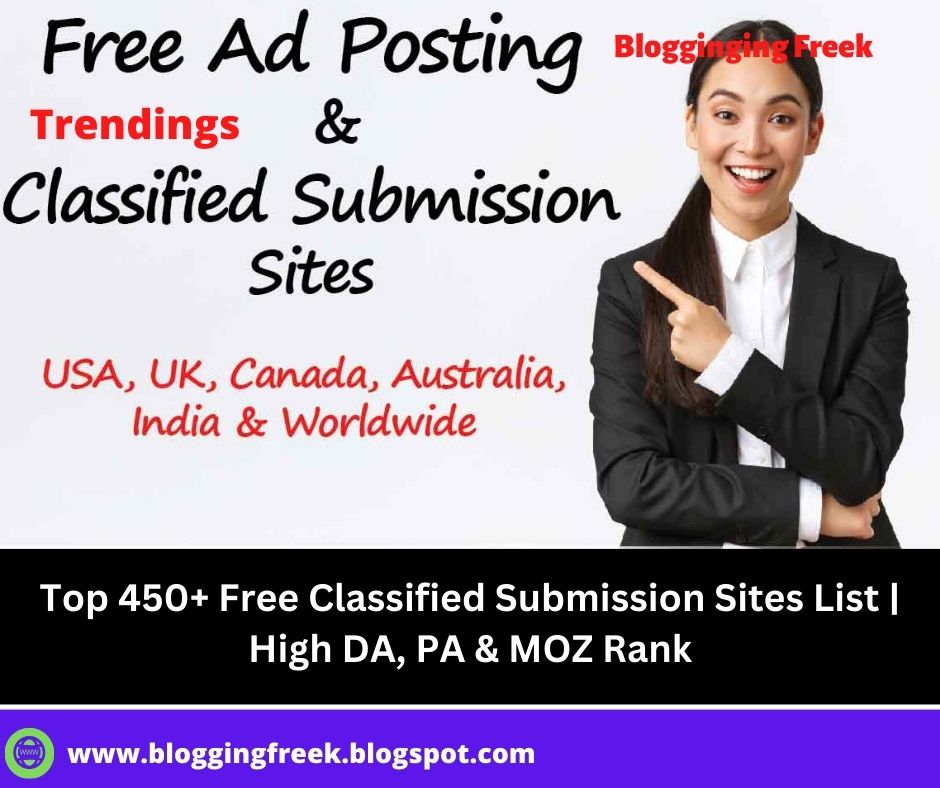 Classified Submission Sites List