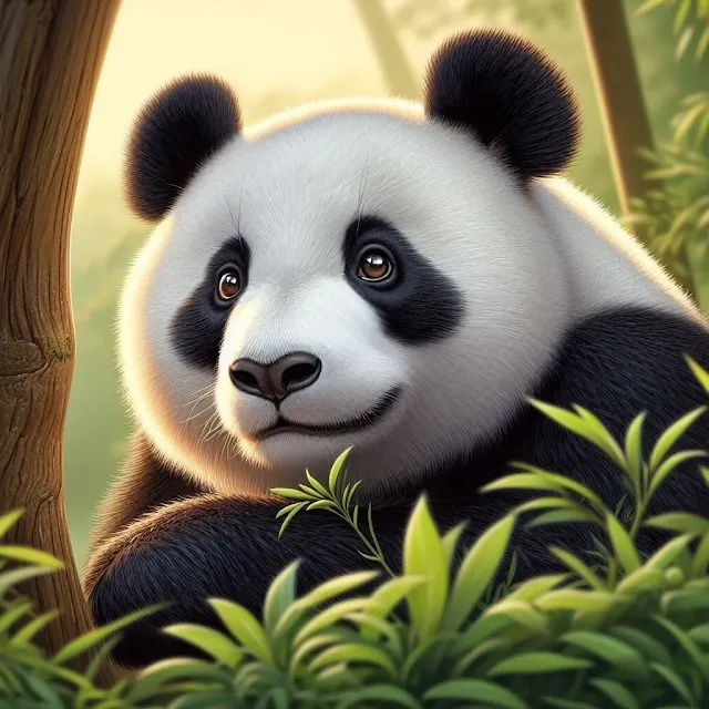 Panda gigante chino en su hábitat