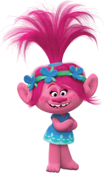 clipart de Poppy cruzada de brazos de trolls en png sin fondo