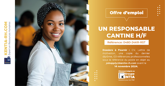 Un responsable cantine h/f
