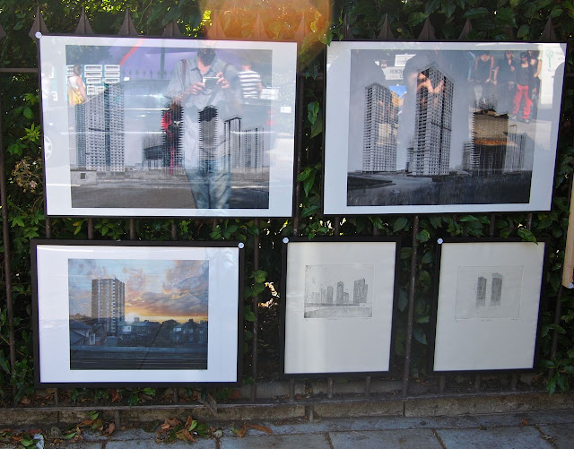 Hi-rise apartment blocks anatomised at Josephine Avenue's annual Urban Art festival, July 2015