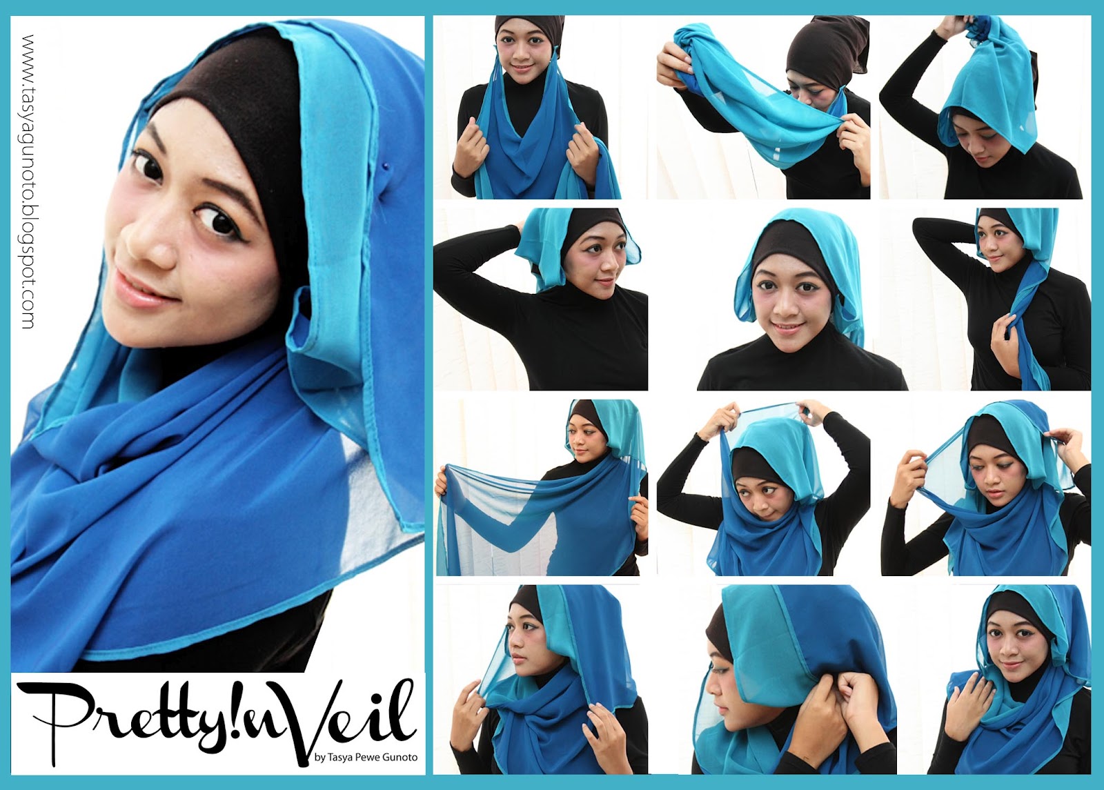 17 Tutorial Hijab Indonesia Segi Empat 2 Warna Tutorial Hijab Indonesia Terbaru
