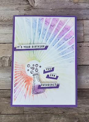 It's a Science stampin up fun pastels technique birthday card